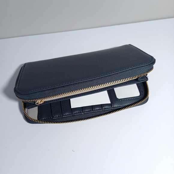 Thirty one Wallet All About the Benjamins Midnight Navy Pebble New - Picture 12 of 14